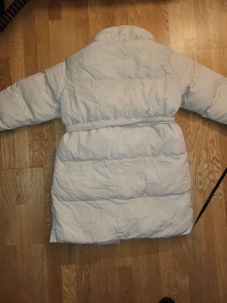 Boohoo Stone Color Plus Longline Wrap Belted Puffer - photo 3