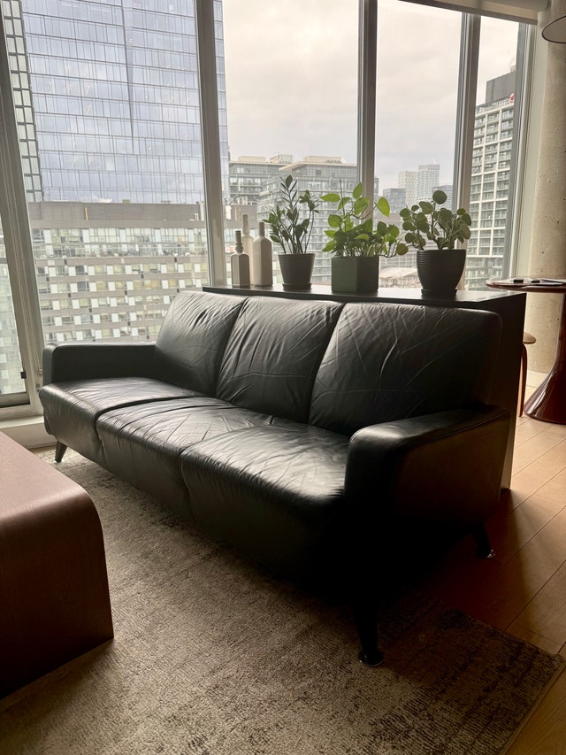 Vintage IKEA Leather Sofa - photo 2