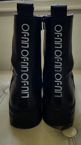 LIU JO Black Leather Platform Chelsea Ankle Boots Size 35EU / 5U - photo 2