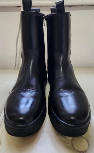 LIU JO Black Leather Platform Chelsea Ankle Boots Size 35EU / 5U - photo 3
