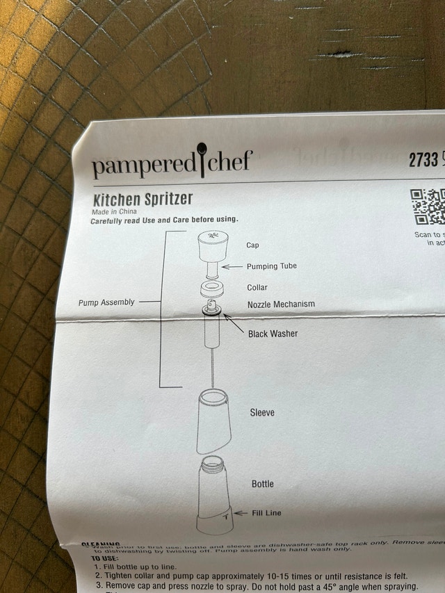 Pampered Chef Kitchen Spritzer, Never Used (Brampton) - photo 5
