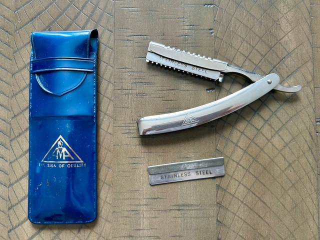 Vintage Stainless Steel Straight Razor Hair Shaper (Brampton)