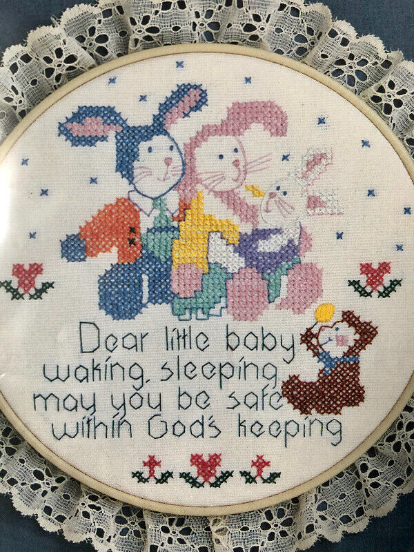 Vintage Stamped Cross Stitch Kit - "Dear Little Baby" (1989) - photo 2