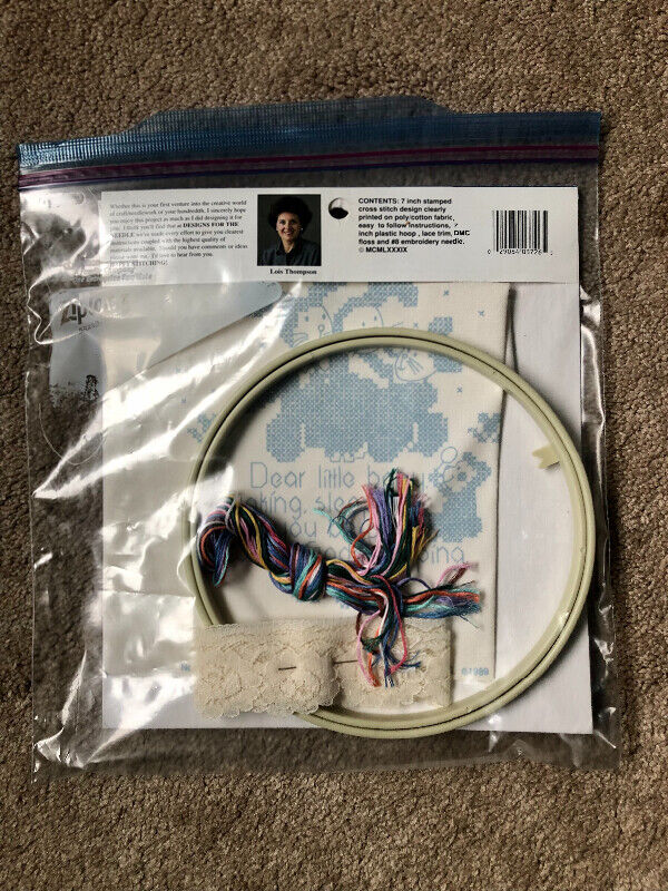Vintage Stamped Cross Stitch Kit - "Dear Little Baby" (1989) - photo 3