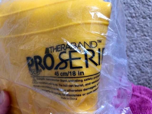 Yellow Exercise Ball 18”/45cm + Red Shaker Bottle (Brampton) - photo 5