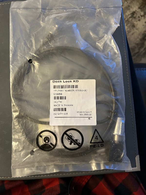HP Docking Station Security Cable Lock (Brampton)