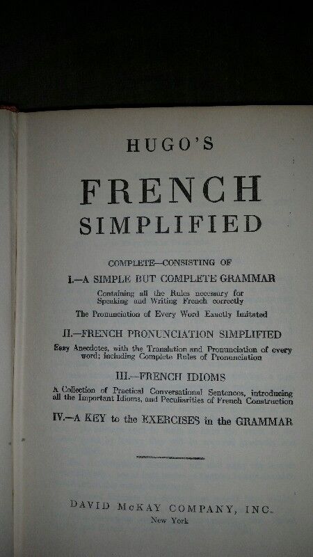 Hugo's French Simplified Book - 1920 - photo 3
