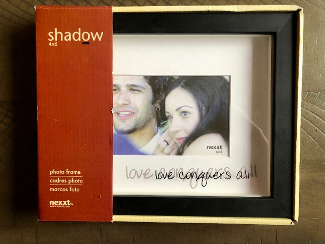 Picture Frame "Love Conquers All", Never Used (Brampton)