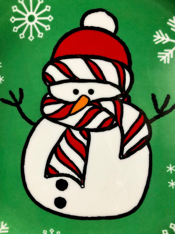 Snowman Platter, never used (Brampton) - photo 2