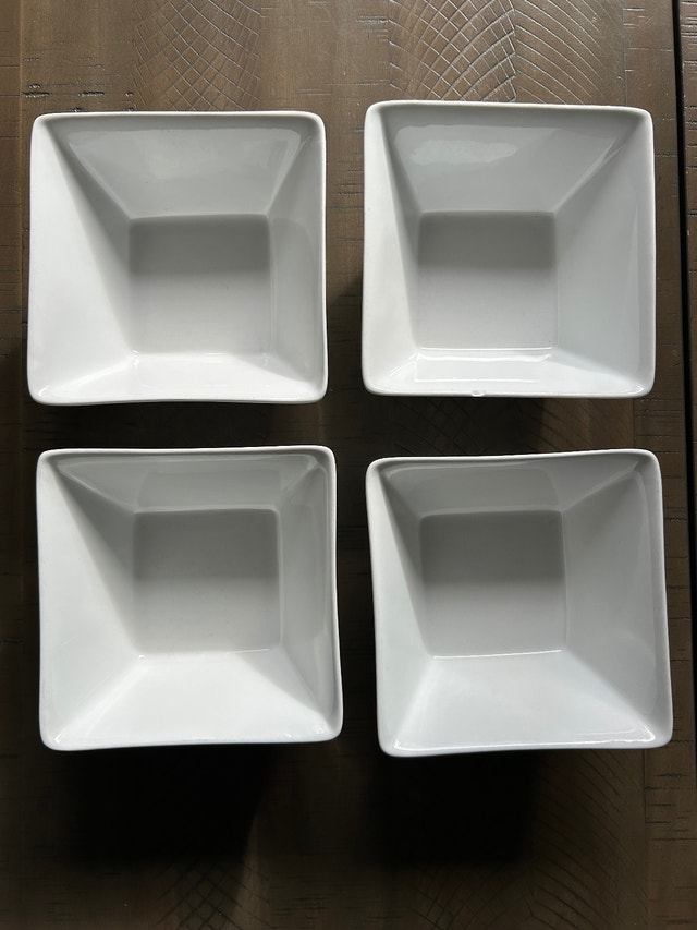 Ceramic Square Bowls, Mayfield & Jackson, lot of 4 (Brampton) - photo 2