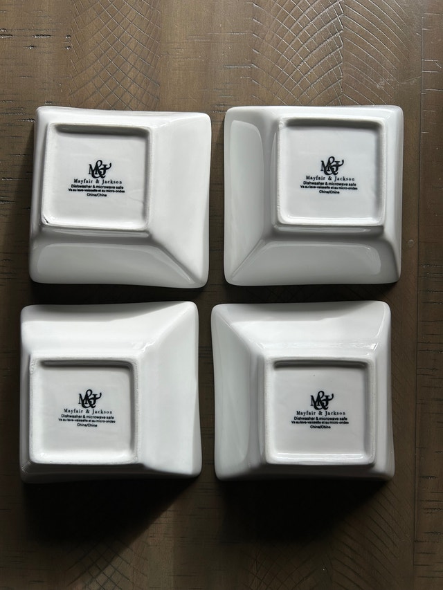 Ceramic Square Bowls, Mayfield & Jackson, lot of 4 (Brampton) - photo 3