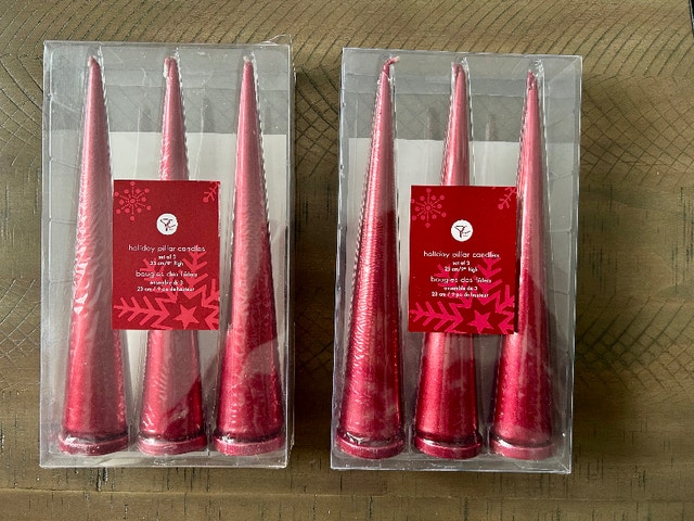 9” Tapered Pillar Candles, New+ Used, Unscented (Brampton) - photo 2