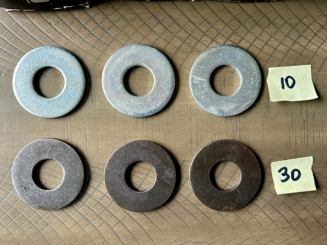 Papco Flat Steel Washers, 2.5" Diameter, Lot of 40 - photo 2