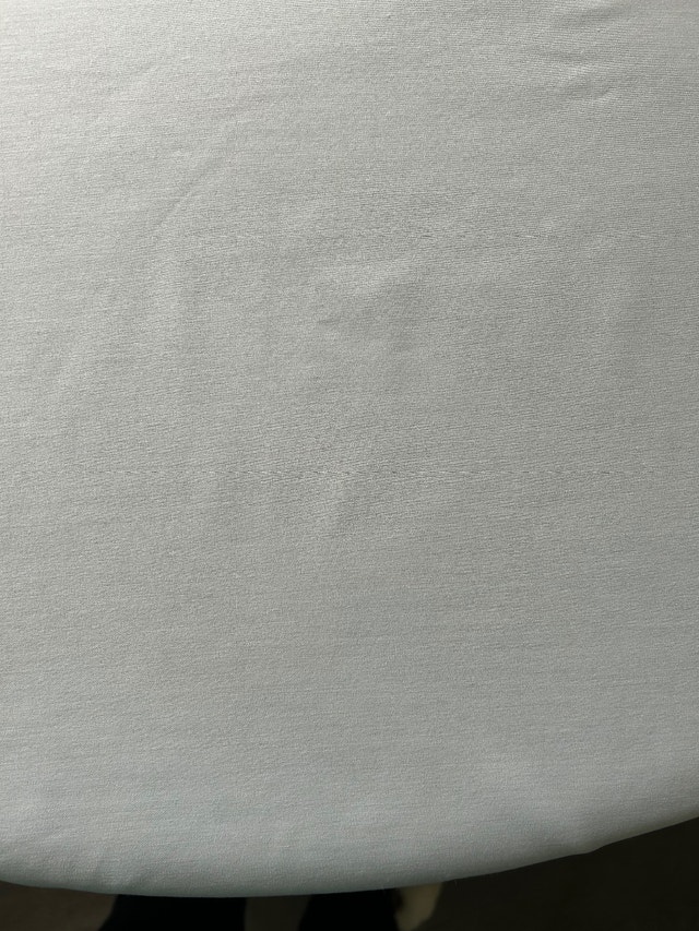 White Cotton Round Tablecloth with Scalloped Edge - photo 3