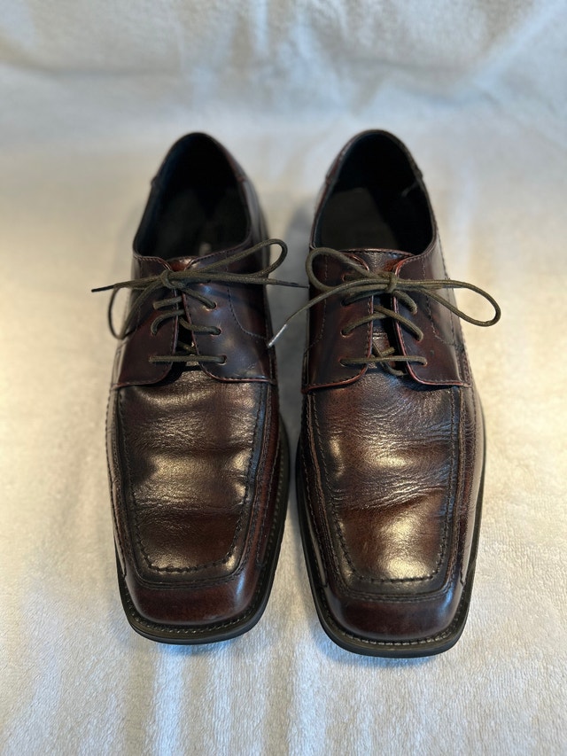 Alfani Brown Leather Men's Shoes, Size 9