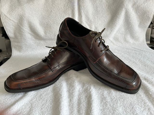 Alfani Brown Leather Men's Shoes, Size 9 - photo 2