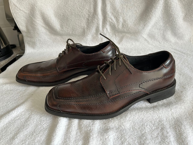 Alfani Brown Leather Men's Shoes, Size 9 - photo 3
