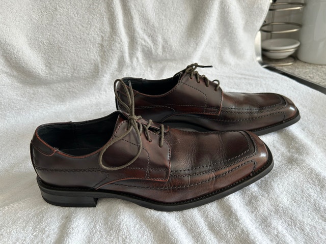 Alfani Brown Leather Men's Shoes, Size 9 - photo 4