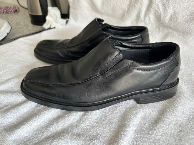 Bostonian (Clarks) Black Leather Men's Shoes Size 9 - photo 3