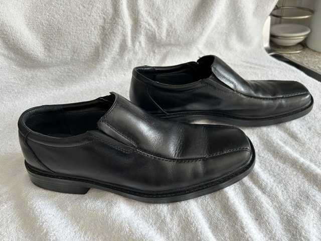 Bostonian (Clarks) Black Leather Men's Shoes Size 9 - photo 4