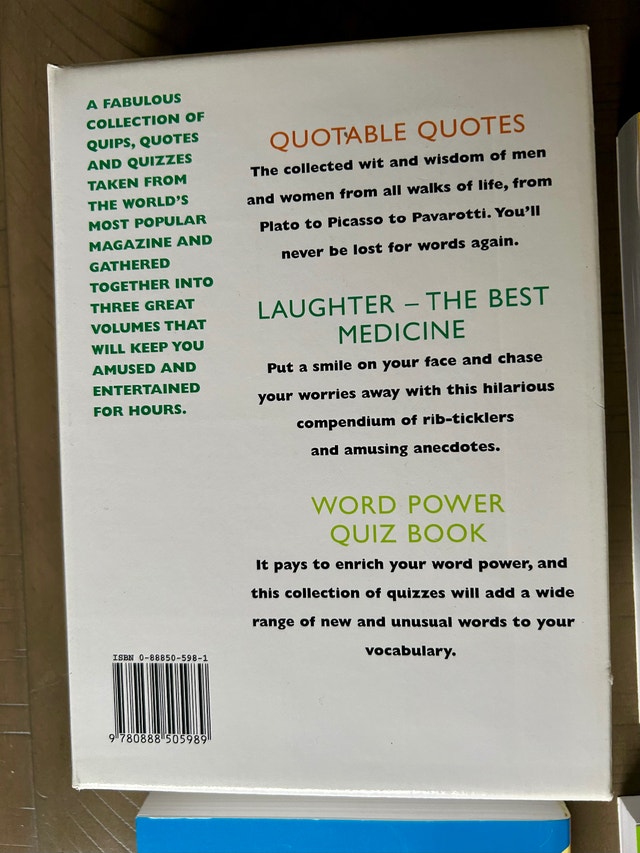 Reader's Digest Set, 3 Volumes, Quips, Quotes, Quizzes - photo 4