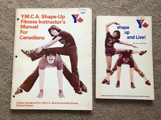2 Vintage 1980s YMCA Fitness Books
