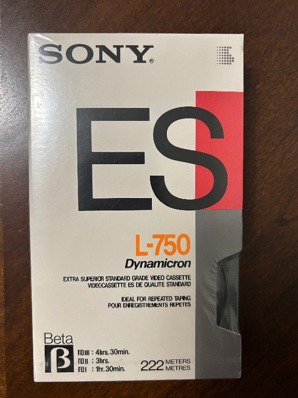 Sony Beta Blank Tape, Sealed, Never Used (Brampton)
