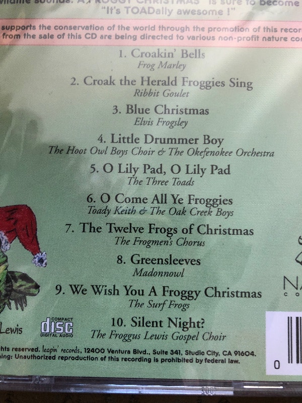 A Froggy Christmas CD, never opened (Brampton) - photo 3