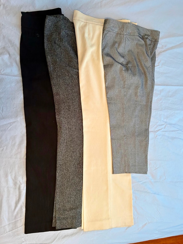 Ladies Pants/Capri, Sizes 11-12, 2 new, 2 used, lot of 4