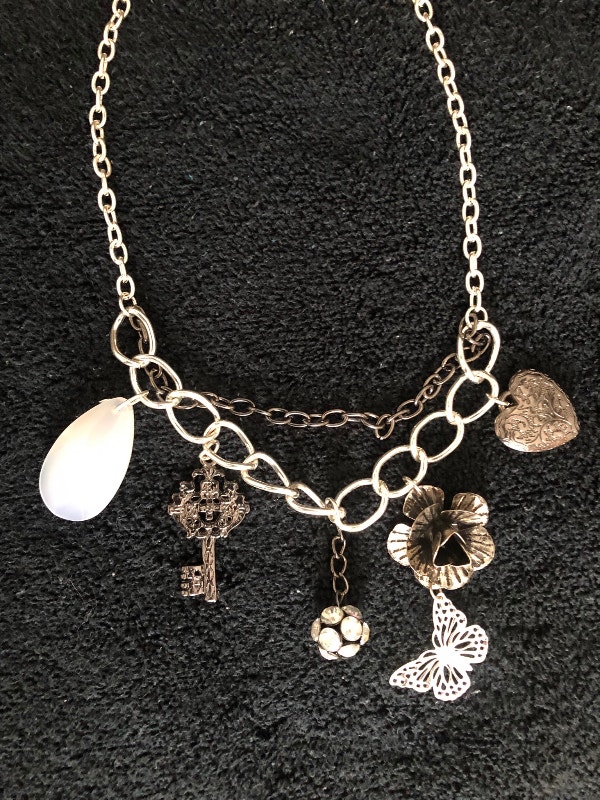 Silver/Black Necklace, never worn (Brampton)