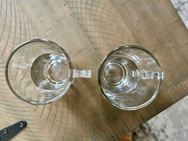 Modern Glass Mugs with Steel Bands, 2 (Brampton) - photo 2