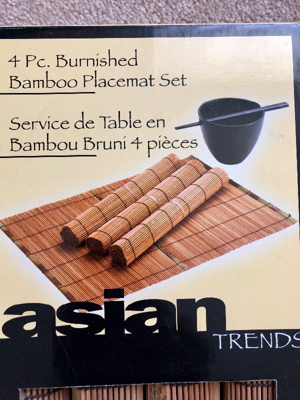 Four Bamboo Placemats + 2 Sets of Chopsticks, Never Used - photo 2
