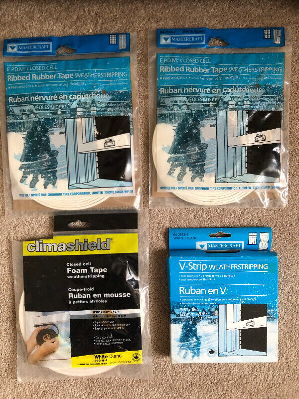 Weatherstripping - White, Lot of 4 (Brampton)