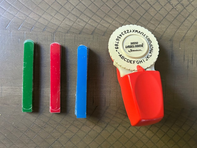 Vintage Dennison Mini Label Mate + Tape, 1970s (Brampton)