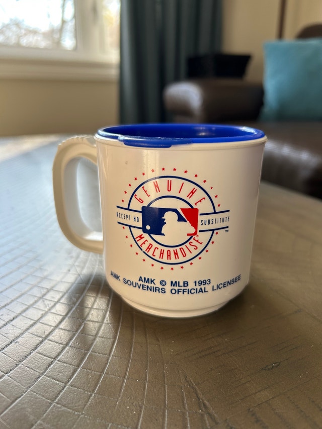 Toronto Blue Jays Plastic Coffee Mug with Lid, 1990’s (Brampton) - photo 2