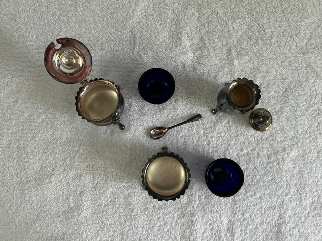 Vintage Silver Plated Salt/Pepper/Mustard Cellars (Brampton) - photo 3
