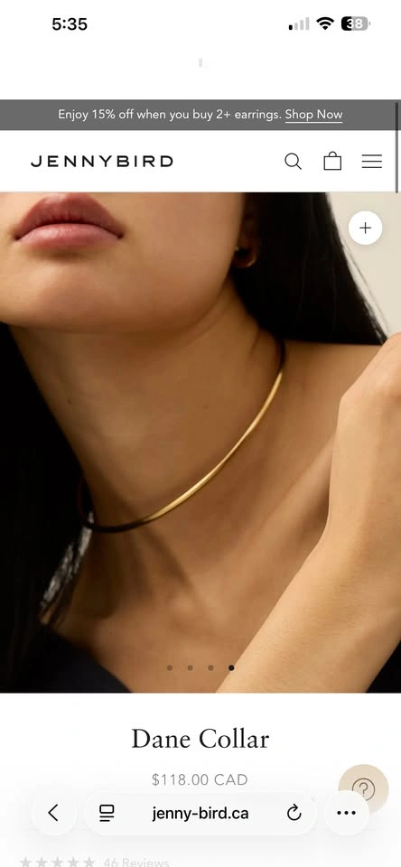 Jenny Bird gold choker/collar - photo 2