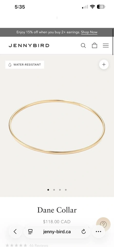 Jenny Bird gold choker/collar - photo 3