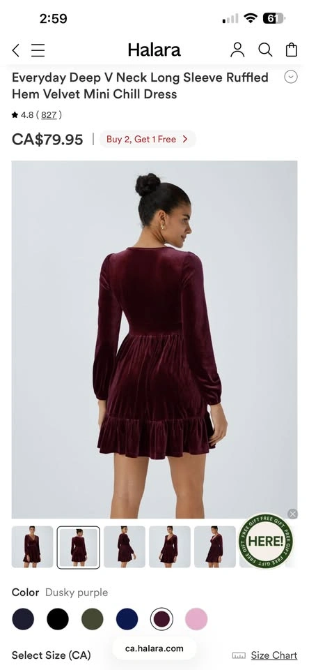 Halara Red Velvet Party Dress - photo 4