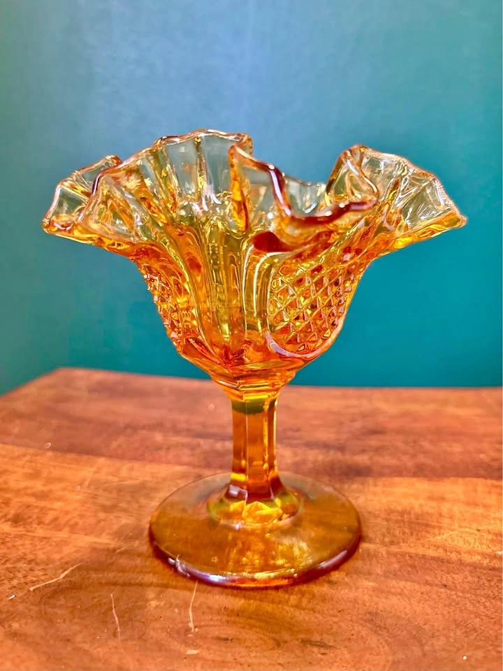 Vintage Amber Glass Catchall