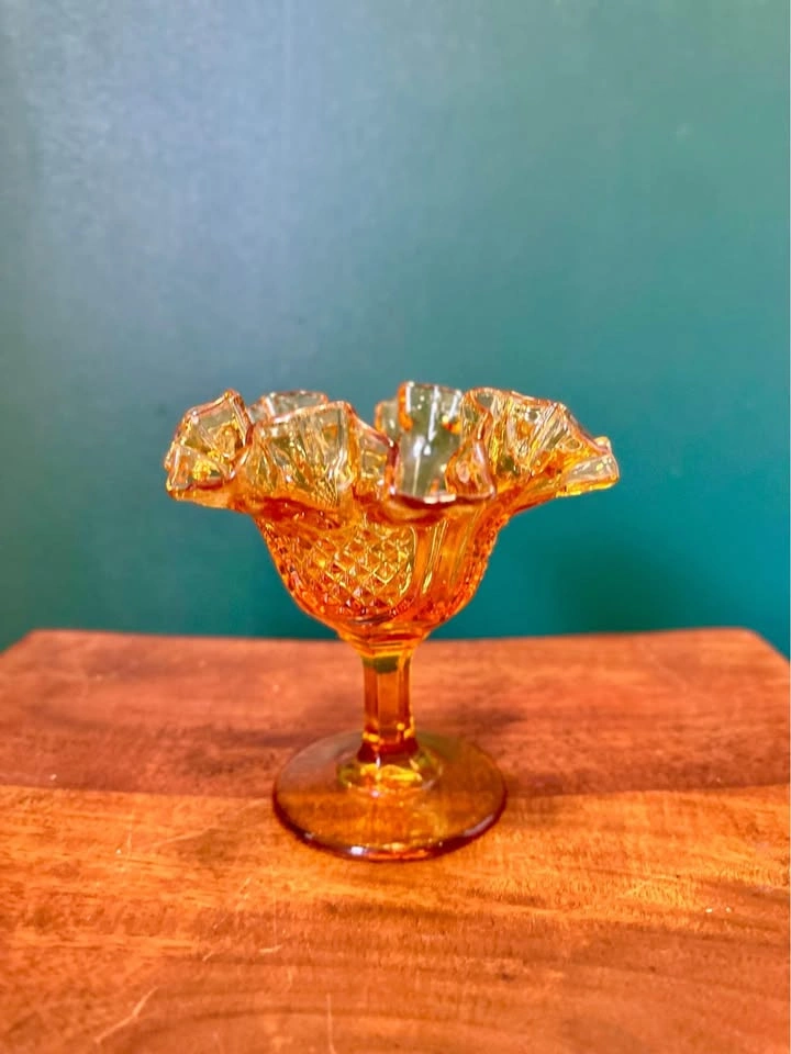 Vintage Amber Glass Catchall - photo 4