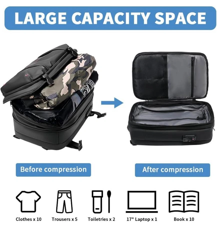 New Travel Vacuum Backpack, 60L Expandable Compression - photo 3