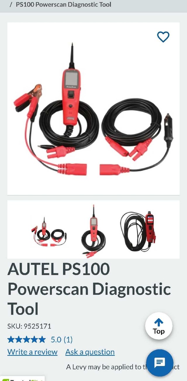 Autel PS100 PowerScan Diagnostic Tool