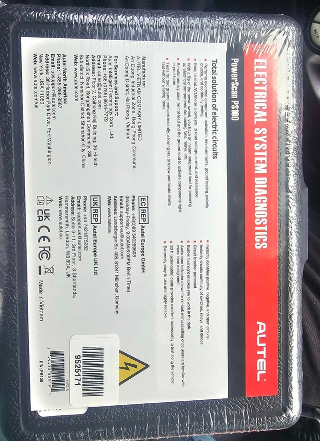 Autel PS100 PowerScan Diagnostic Tool - photo 2