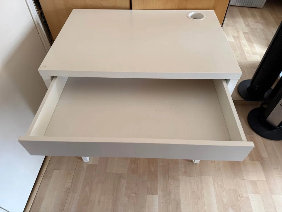 IKEA White Desk w/ Drawer & Cable Hole (Queen St & Bathurst) - photo 3