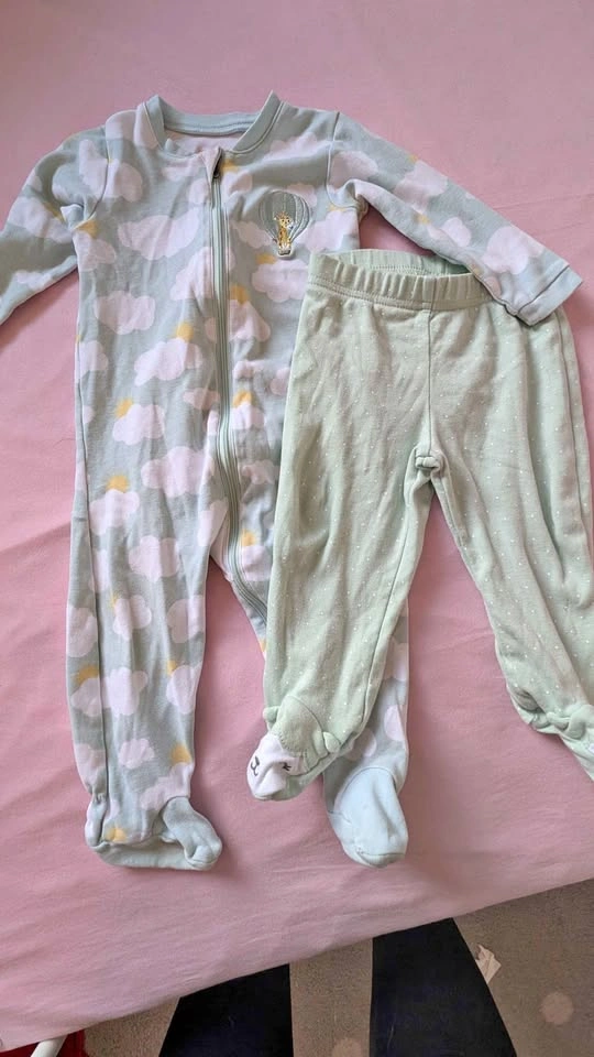 Baby sleeper and footed pants set 6-9 months