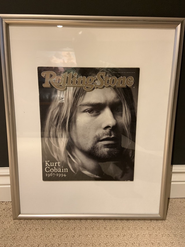 Framed Rolling Stone Kurt Cobain