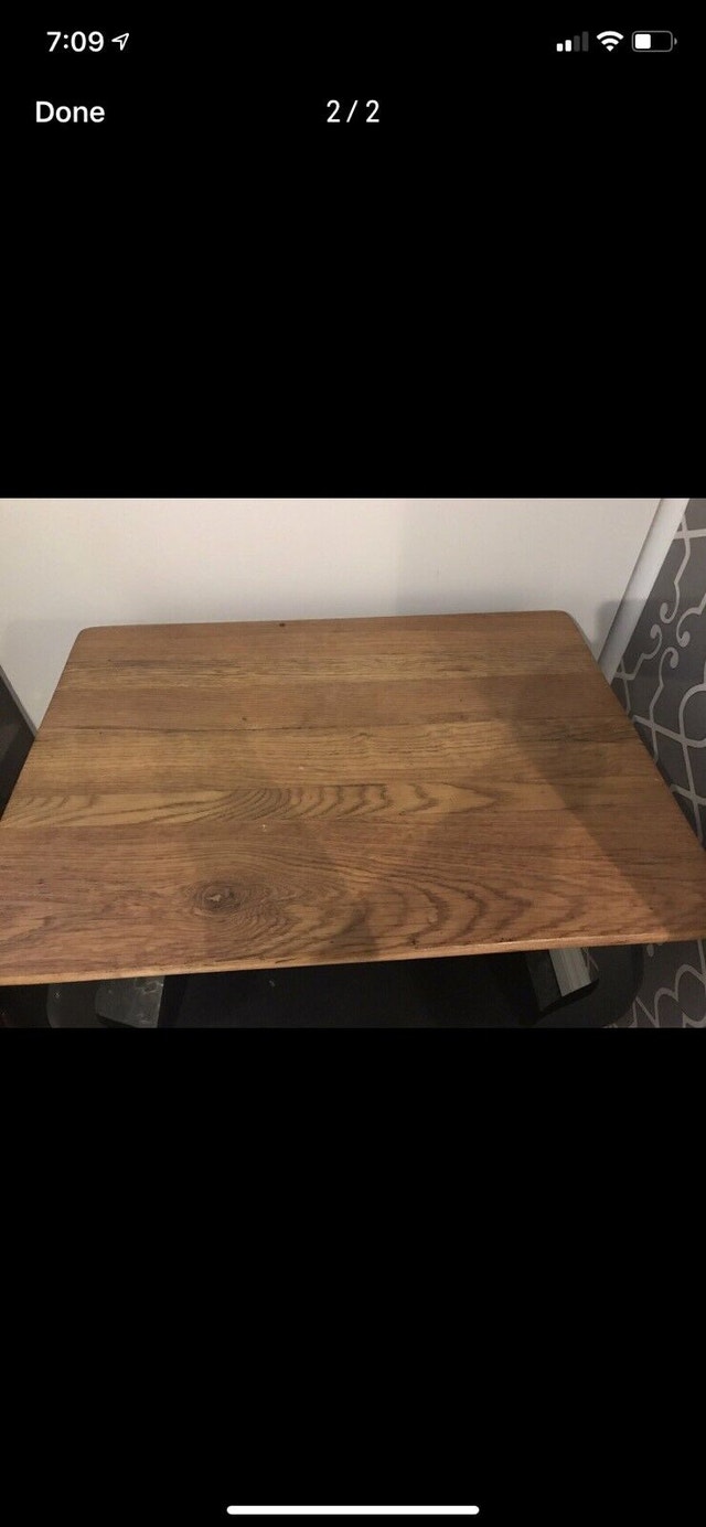 Antique oak side table - photo 2
