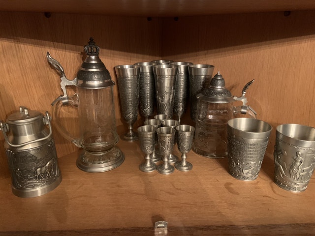 German Pewter Glasses
