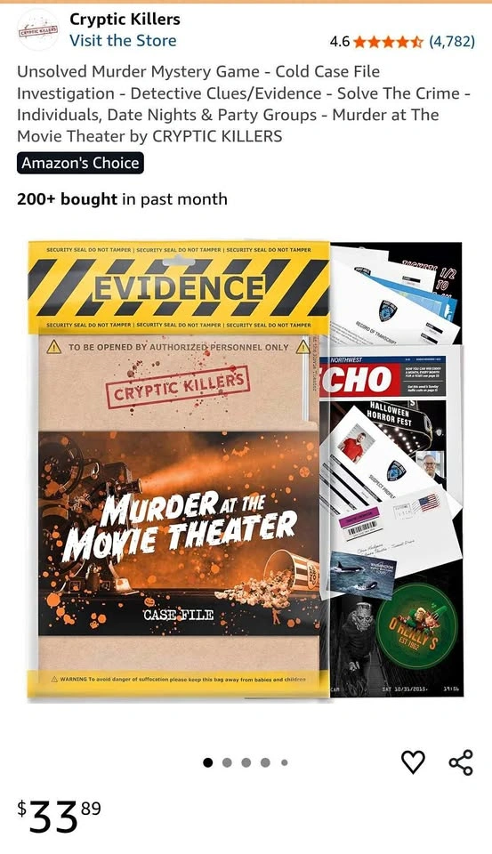 Unsolved Murder Mystery Game